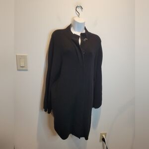 Thomas Wylde Size M Wool/cashmere Blend Black Snap Up Cardigan